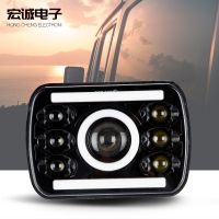 加工定制方形六珠帶天使高亮led汽車(chē)大燈前照燈越野改裝車(chē)燈