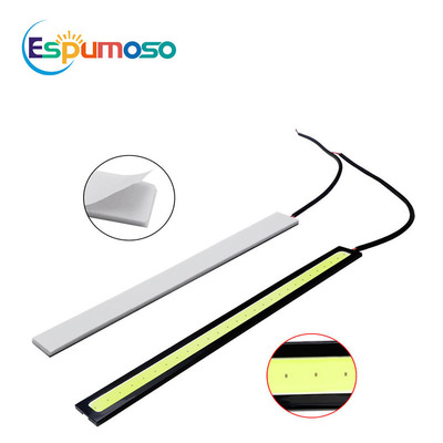 12v汽車COB日行燈 17CM 超薄大功率LED日間行車燈 防水超亮行車燈