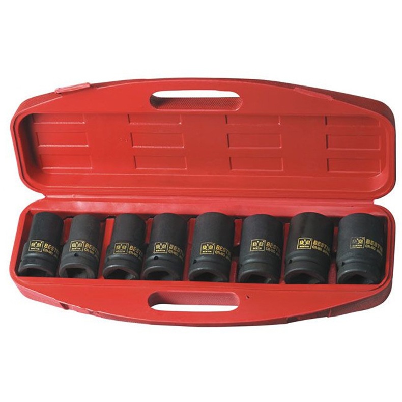 鷹之印工具 8件25MM風(fēng)動(dòng)六角加長(zhǎng)套筒組合套裝 氣動(dòng)風(fēng)炮套筒91601