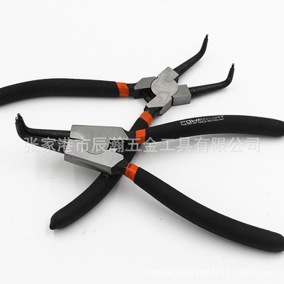 批發(fā)外卡內(nèi)卡彎頭軸用7寸擋圈卡簧鉗彈簧安裝拆卸鉗夾持類工具