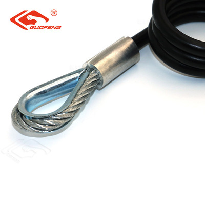 廠家直供 8mm起重鋼絲繩汽車潛艇拖車牽引鋼索PVC黑色包膠鋼絲繩