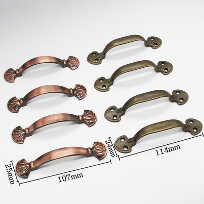 柜門木門推拉門明裝拉手古典歐式仿古鋅合金明裝抽屜把手廠家直供