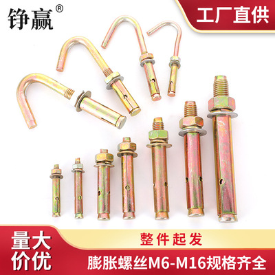 錚贏 國(guó)標(biāo)膨脹螺栓 鍍鋅拉爆加強(qiáng)爆炸螺絲五金 M6M8M10M12M14M16