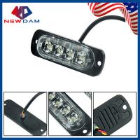 4LED超薄爆閃燈 12-24V汽車側(cè)邊燈 4LED車門燈 卡車警示燈爆閃燈