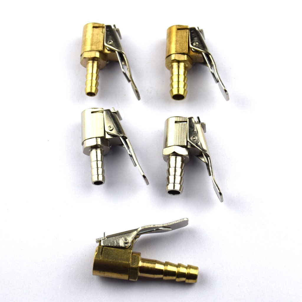 輪胎純銅充氣夾頭 氣動(dòng)接頭 泵轉(zhuǎn)換接頭 純銅夾頭式打氣咀6mm 8mm