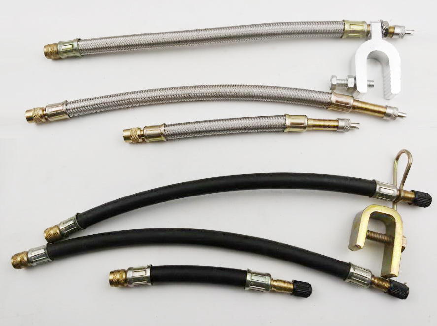 汽車(chē)輪胎氣門(mén)嘴充氣橡膠皮管 鋼絲延長(zhǎng)管 編織加長(zhǎng)桿 充氣延長(zhǎng)嘴