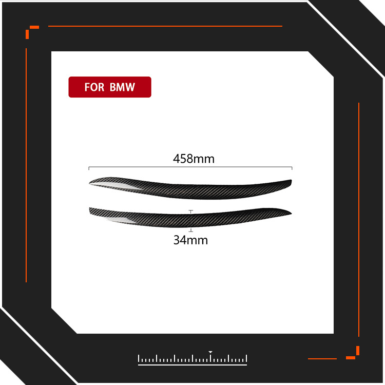 適用寶馬E92 E93兩門3系燈眉碳纖維汽車前大燈眉睫毛改裝裝飾配件