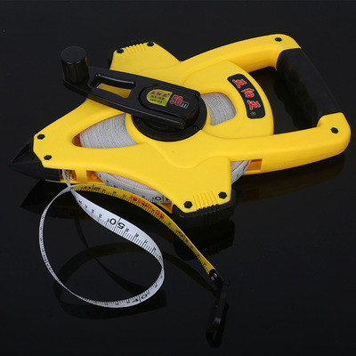 廠家亞細亞架子尺 手提塑料皮尺 防水測量工具50m玻璃纖維長卷尺