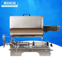 半自動臥式攪拌膏體灌裝機 氣動玻璃瓶灌裝機 半自動醬料灌裝機
