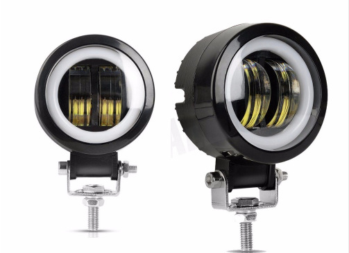 LED工作燈 汽車(chē)車(chē)燈 LED大燈新款LED工作燈霧燈20W帶光圈 天使眼