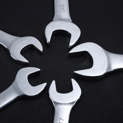 五金工具雙頭開口扳手8件套 亮面鏡面扳手開口扳手呆扳手批發(fā)定制