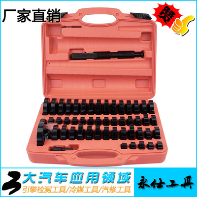 汽車(chē)培林油封拆裝工具輪轂軸承安裝工具52件套鐵套油封工具