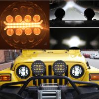 7寸70W汽車LED工作燈 猛禽牧馬人坦克前杠燈車頂燈射燈工程車燈