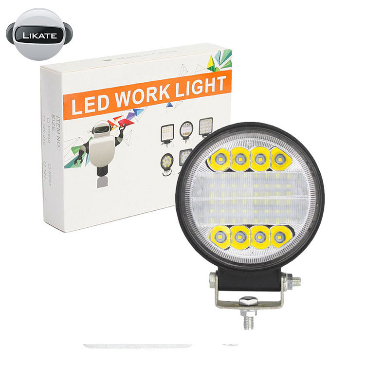 廠家直銷跨境專供汽車led工作燈72w圓形越野車貨車前照燈檢修射燈