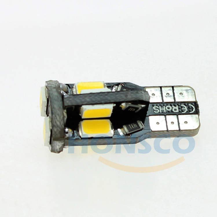 LED汽車燈示寬燈 牌照燈 W5W T10 BA9S BAX9S 10SMD 5730 正白