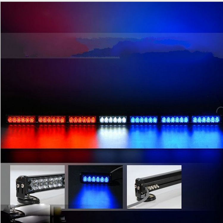 汽車LED開道爆閃燈 大功率吸頂車頂燈 長排棍子長杠爆閃燈飾