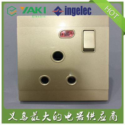 英式英標(biāo)帶燈帶開(kāi)關(guān)插座 墻壁插座開(kāi)關(guān)BJ12廚房開(kāi)關(guān)插座15A