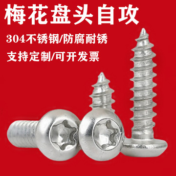 M2M2.6M3M4不銹鋼304梅花圓頭自攻釘防盜 花型梅花盤頭自攻螺絲