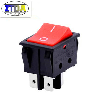 大R 30x25 帶燈船型開關 翹板開關 家用電器開關 工業(yè)開關20A電流