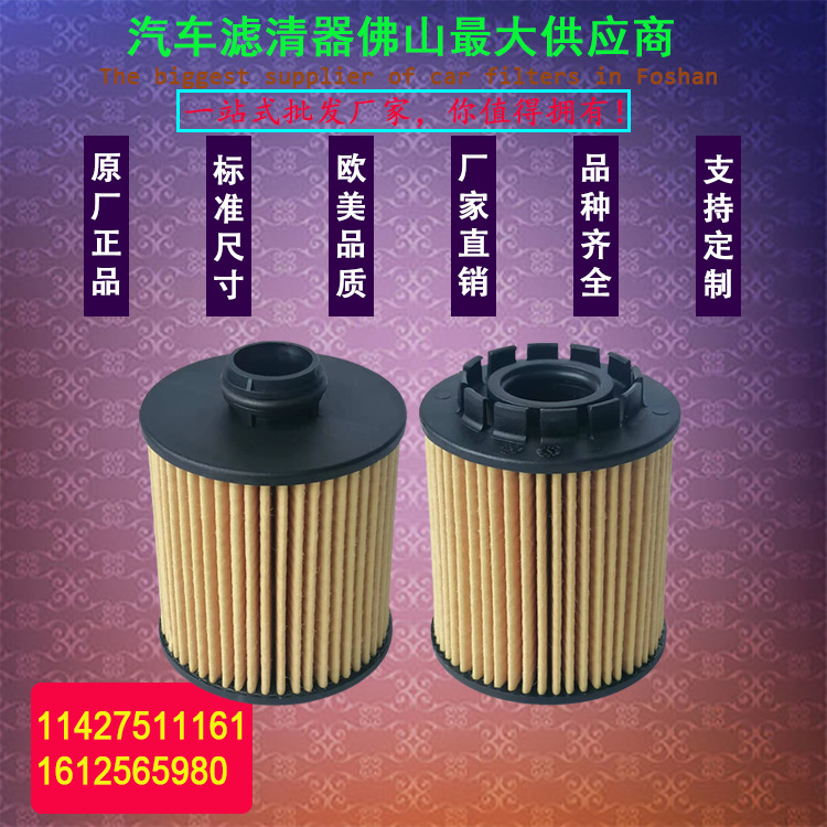 適用于寶馬雪鐵龍標致機油濾清器機油濾芯11427511161 1612565980