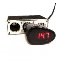 車載電壓表 點(diǎn)煙器電壓表 汽車電壓計 24V/12V通用 數(shù)顯電壓表