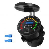 新款彩屏汽車房車游艇改裝雙USB組合QC3.0+PD手機充電器