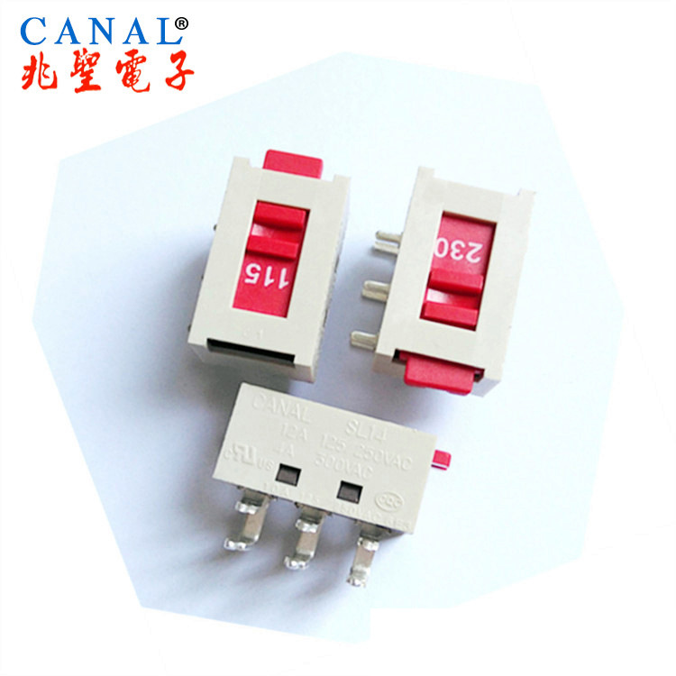 大電流2檔6腳滑動開關(guān) 智能轉(zhuǎn)換器PCB控制板插件90°彎腳撥動開關(guān)