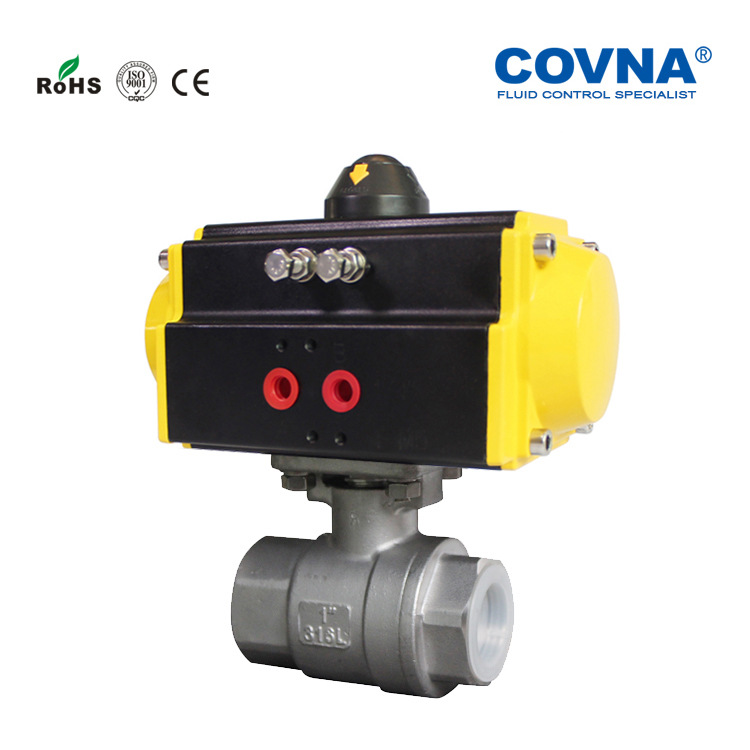 兩片式氣動(dòng)球閥 不銹鋼絲扣氣動(dòng)球閥 內(nèi)螺紋連接