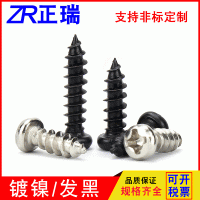 PA鍍鎳自攻螺絲批發(fā)十字圓頭自攻絲 微型電子小螺絲M1/M2/M3 螺絲