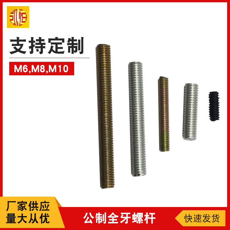公制全牙m(xù)6m8m10牙條全絲桿螺絲 無頭全細(xì)牙 雙頭機(jī)絲牙 全牙螺桿