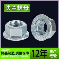 法蘭螺母 外六角法蘭面螺帽 帶花齒防滑防松鎖緊螺絲帽