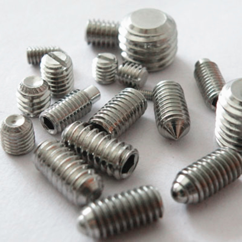 201/304/316 不銹鋼機米螺絲 不銹鋼緊定 GB77/78/80平端尖端凹端