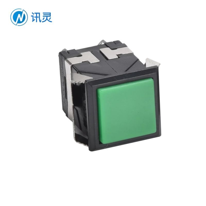 KD2-21/22塑料方形按鈕開關(guān)17mm帶燈無燈自復(fù)位自鎖6腳8腳升降臺