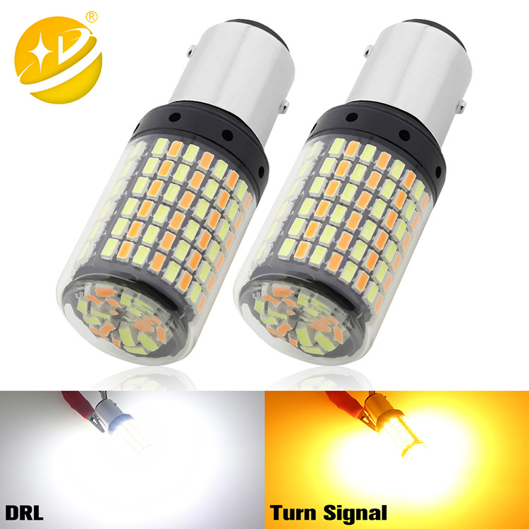 B&D跨境專供 雙色剎車燈1157 7443 3157led車燈 汽車燈 168LEDSMD