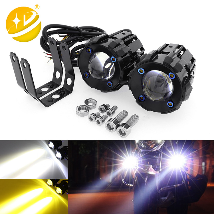 B&D 跨境爆款電動車摩托車LED新改裝60W大燈大功率射燈改裝前照燈