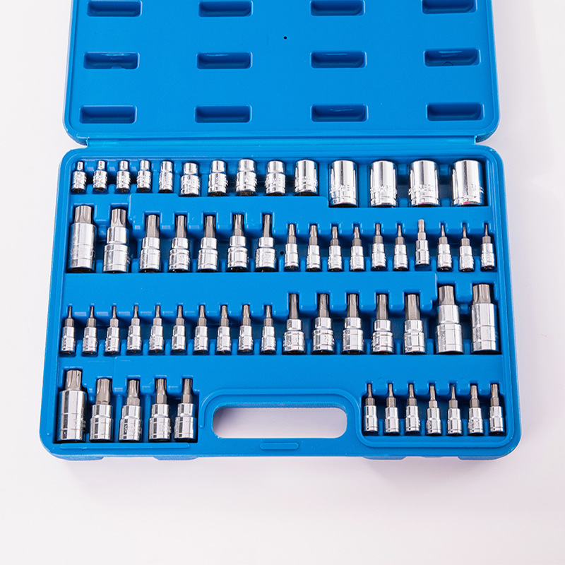 60件套內(nèi)六角內(nèi)六花十二角梅花批頭旋具壓批短套筒套裝汽修專用