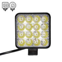 WJ 跨境汽車LED工作燈迷你款方形 16燈 48W 輔助燈改裝前照燈射燈