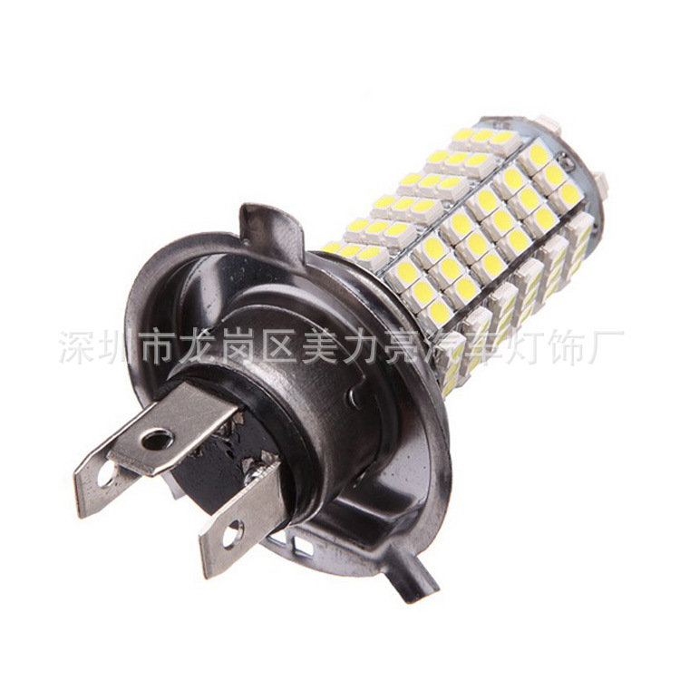 汽車LED霧燈 H7 H4 3528 1210 120SMD大功率防霧燈 遠近光車燈HB2