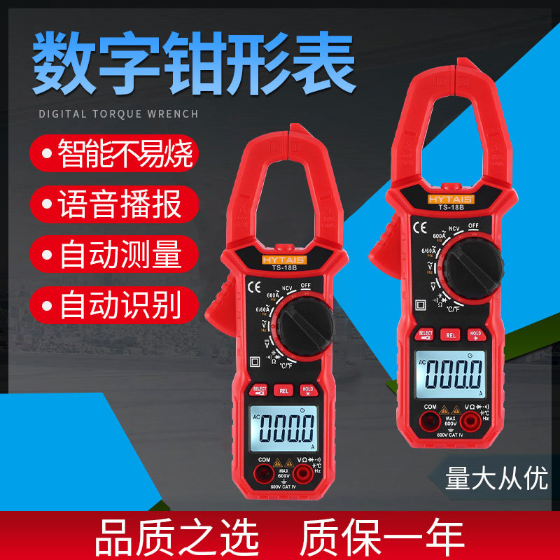 泰圣鉗形萬用表ts18a/18b/18c/18d/18e手持多功能勾表 數(shù)字鉗形表