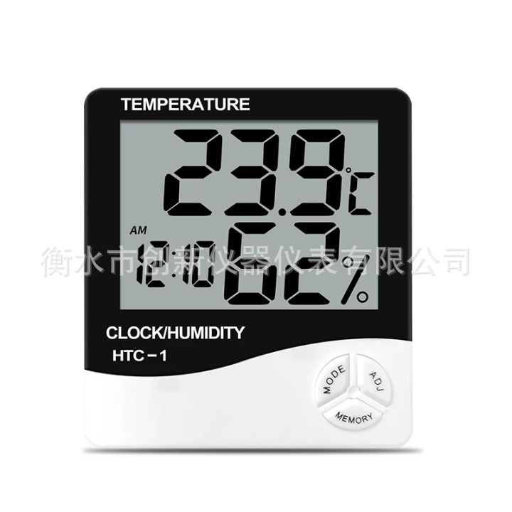 HTC-1大屏幕電子溫濕度計(jì) 數(shù)字溫度計(jì) 濕度計(jì) 鬧鐘功能 整點(diǎn)報(bào)時(shí)