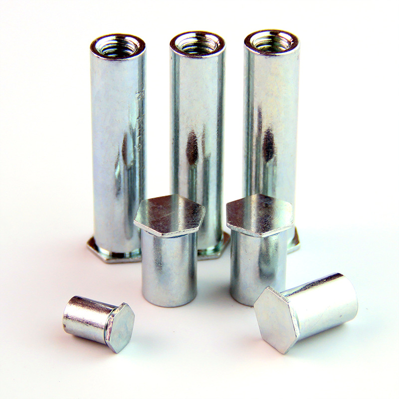 BSO-3.5M3螺柱 碳鋼鍍鋅六角壓鉚螺柱鉚柱內(nèi)螺紋柱鉚釘螺母柱