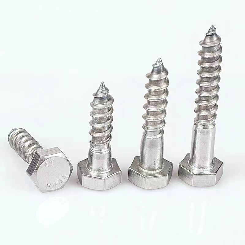 din571木牙螺絲工廠現(xiàn)貨304不銹鋼外六角木螺絲M8自攻六角木螺釘