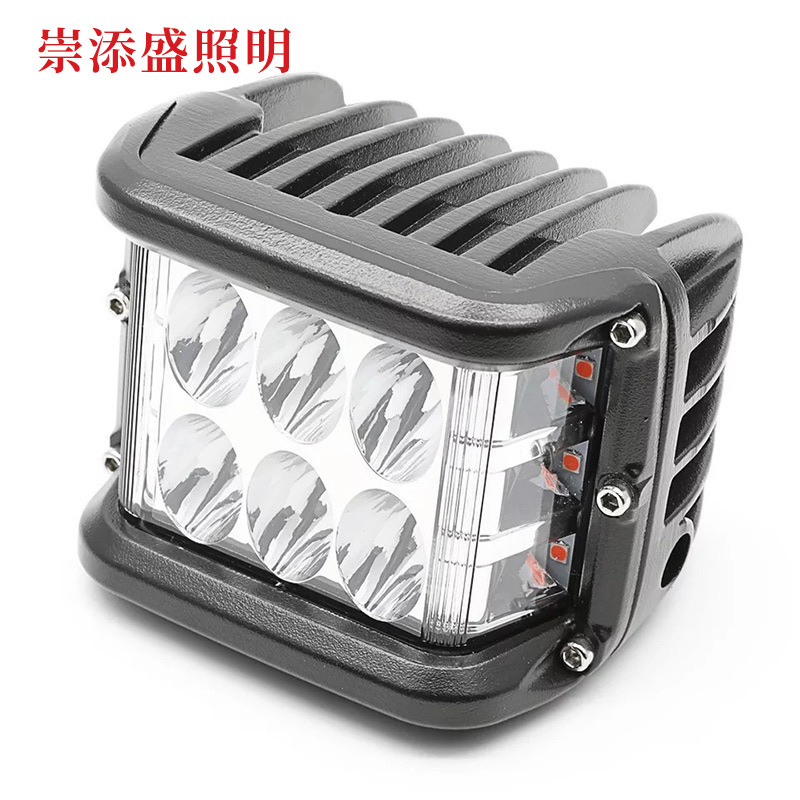 廠家批發(fā)越野車頂燈 三面燈36W帶爆閃led燈 A柱射燈