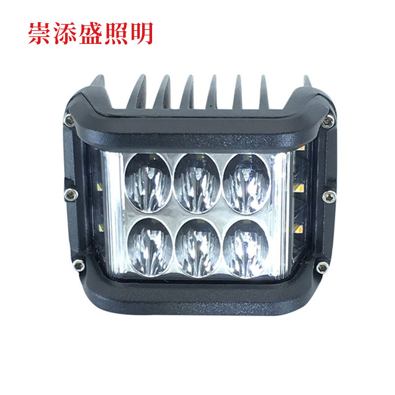 廠家批發(fā)越野車頂燈 三面燈36W帶爆閃Ied燈 A柱射燈定制