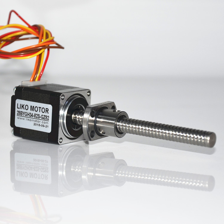 28滾珠絲桿電機(jī) 直線電機(jī) 高精度滾珠絲桿0802支持定制