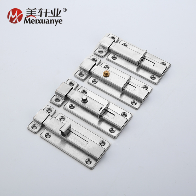 不銹鋼雙頭插銷 門窗五金配件 櫥柜彈簧插銷 自動(dòng)回彈防盜鎖扣