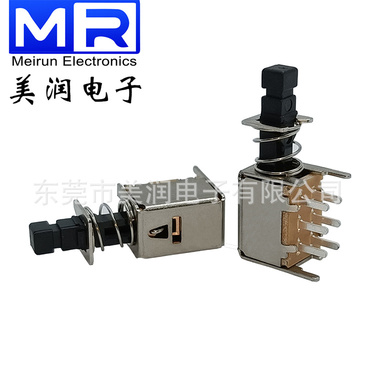 工廠直銷(xiāo)PS22F03按鍵推動(dòng)帶鎖無(wú)鎖6針腳按鈕on off直鍵開(kāi)關(guān)