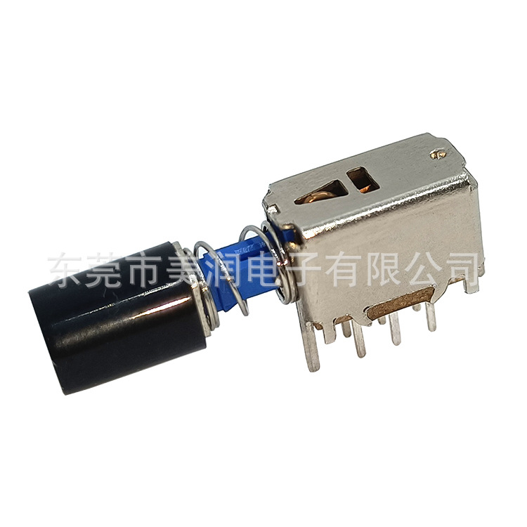 自鎖/無(wú)鎖PS22E05戴白色黑色帽子雙排6針腳按鈕開(kāi)關(guān)