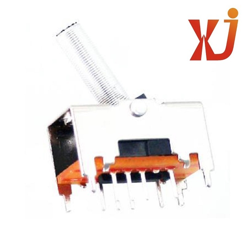 圓柄搖擺開關8腳 搖擺3檔撥動開關2P3T 插件3檔搖擺開關自復位