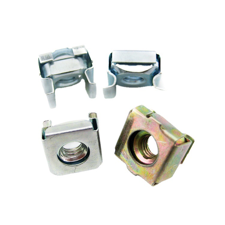 供應(yīng)高質(zhì)量浮動卡式組合螺母彈性機(jī)柜螺母M6*1.0藍(lán)鋅